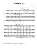 Gymnopedie No.1 arranged for mixed level cello ensemble/quartet