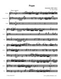 Fugue - a Baroque piece arranged for violin, clarinet and cello
