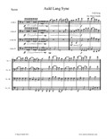 Auld Lang Syne, arranged for four intermediate cellos (cello quartet)
