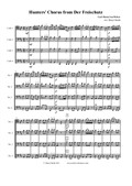 Hunters' Chorus from Der Freischutz arranged for mixed level cello quartet or ensemble (four cellos)