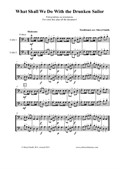What Shall We Do With the Drunken Sailor arranged for two beginner cellos (cello duet)