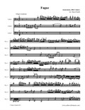 Fugue - a Baroque piece arranged for three intermediate cellos