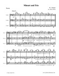 Mozart Minuet and Trio arranged for three intermediate cellos (cello trio)