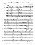 Vivaldi Cello Sonata in A Minor, 1st movement, arranged for solo cello plus three cello accompaniment