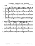 Vivaldi Cello Sonata in A Minor, 2nd movement, arranged for solo cello plus three cello accompaniment