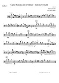 Vivaldi Cello Sonata in A Minor, 1st movement, cello part only