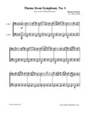 Theme from Brahms Symphony No.1, Fourth Movement for two beginner cellos (cello duo)