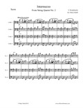 Intermezzo from String Quartet No.2 for intermediate cello quartet (four cellos)