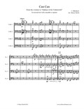 Can Can by Offenbach, arranged for mixed level cello ensemble or quartet