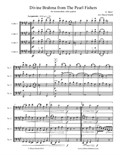 Divine Brahma Chorus, from Bizet's opera The Pearl Fishers, arranged for intermediate cello quartet (four cellos)
