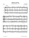 Mozart Minuet and Trio for violin, viola, cello