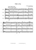 Ode to Joy, from Beethoven Symphony No.9, arranged for intermediate cello quartet (four cellos)