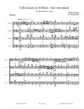 Vivaldi Cello Sonata No.3 in A Minor, 2nd movement Allegro for intermediate cello quartet (four cellos)